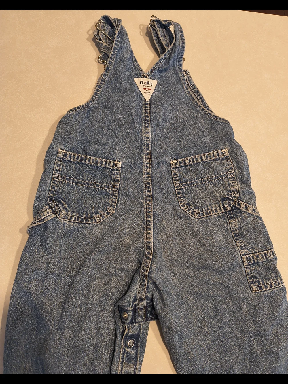 Vintage OshKosh B'gosh Midwash Blue Denim Overalls 4T